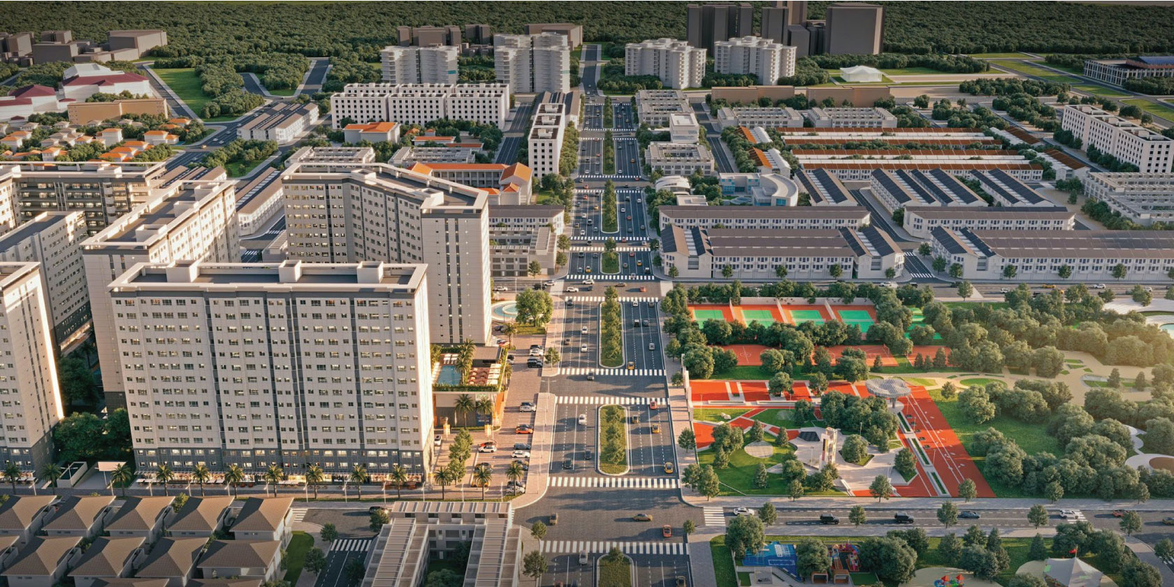 phối cảnh solena green town bình tân