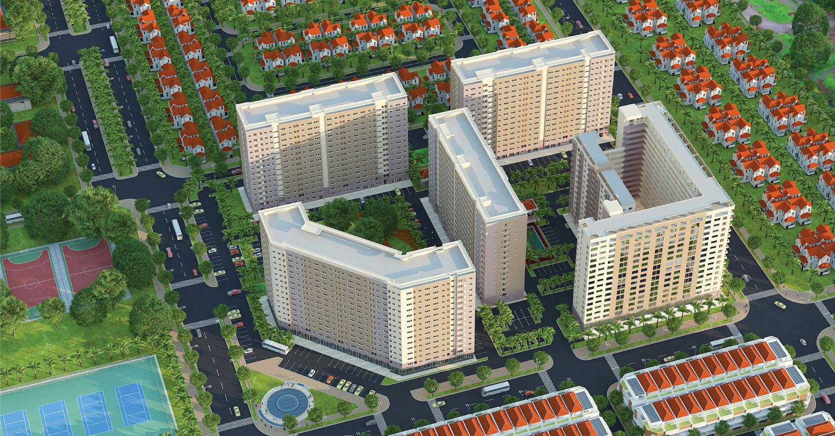 phối cảnh solena green town bình tân